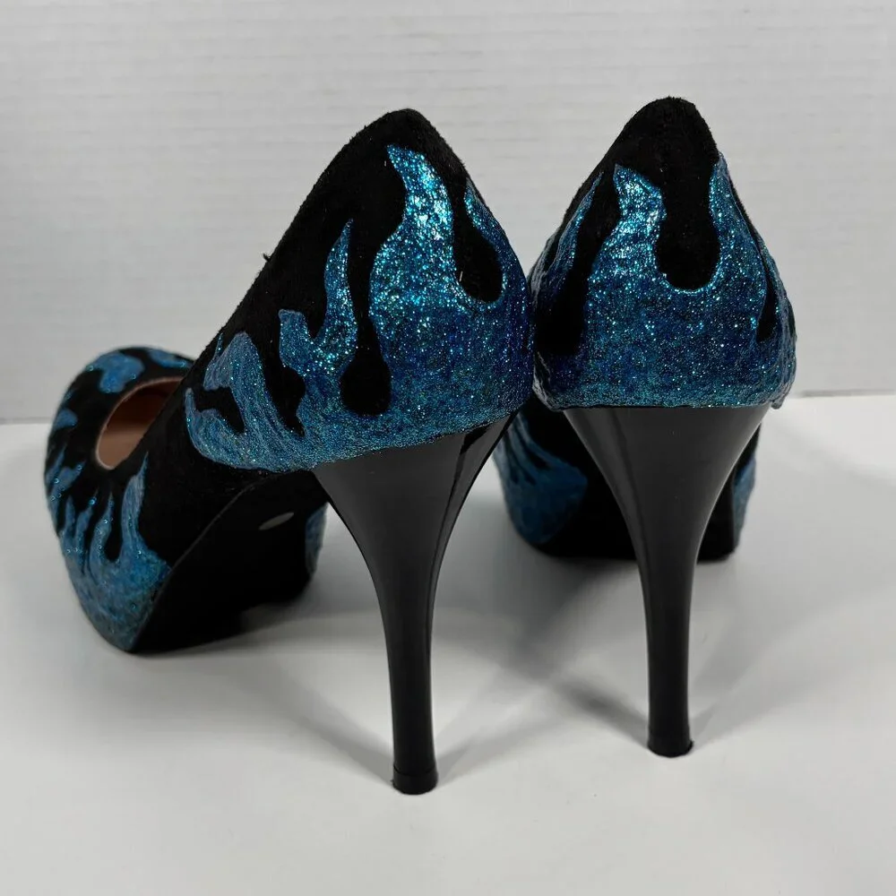 Olsenboye Blue Flame Platfrom Heels Size 10